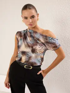 Trendyol Print One Shoulder Top