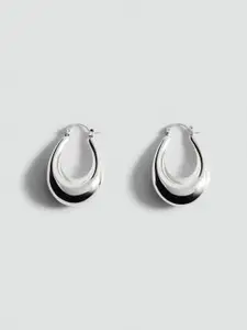 MANGO Oval Shaped Hoop Earrings