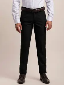 Turtle Men Checked Classic Slim Fit Trousers