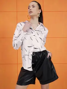 STREET 9 Women Comfort Opaque Printed Casual Shirt