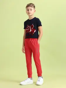 U.S. Polo Assn. Kids Boys Brand Logo Printed Pure Cotton Joggers