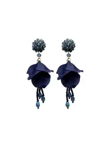 DIVASTRI Gold-Plated Contemporary Artificial Beads Drop Earrings