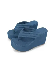 GLO GLAMP Ethnic Wedge Sandals with Buckles