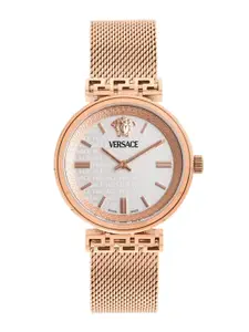 Versace Women Brass Dial & Stainless Steel Bracelet Style Straps Analogue Watch VETCA0624