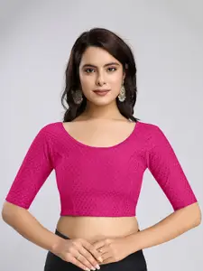 Trendmalls Women Cotton and Elastane Stitched Saree Blouse