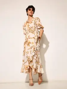 ONLY Floral Print Puff Sleeve Maxi Dress