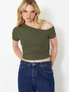 Trendyol One Shoulder Cotton Crop Top