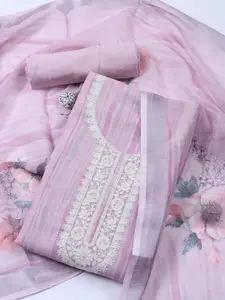 Meena Bazaar Printed Linen Unstitched Dress Material