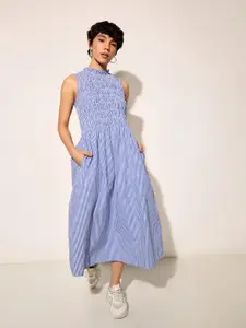 ONLY Checked A-Line Midi Dress