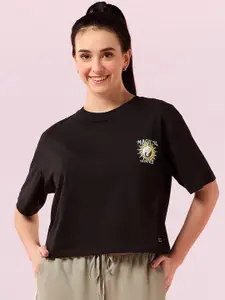 Enamor Graphic Printed Pure Cotton Oversized Fit Lounge T-Shirt