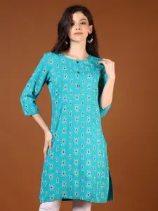 V-Mart Women Geometric Printed Thread Work Kurta
