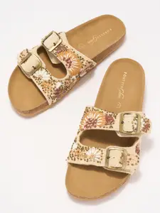 Forever Glam by Pantaloons Embellished Open Toe Flats