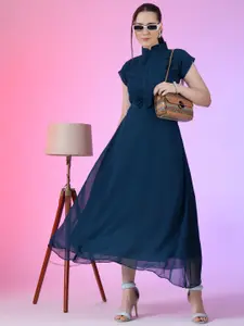 Raiyani Fashion Georgette Fit & Flare Maxi Dress