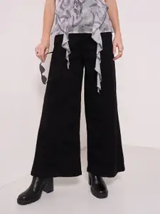 SF JEANS by Pantaloons Women Flared High-Rise Low Distress Jeans