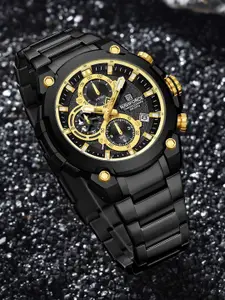 Naviforce Men Dial & Stainless Steel Straps Analogue Chronograph Watch NF8071_B G B