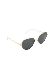 OPIUM Women Aviator Sunglasses with Polarised and UV Protected Lens