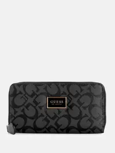 GUESS Women Printed Zip Around Wallet