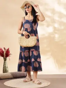 Anouk Print Fit & Flare Maxi Dress