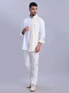 Tommy Hilfiger Men Straight Boxy Opaque Colourblocked Casual Shirt