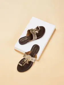 Forever Glam by Pantaloons Women Party Open Toe Flats with Buckles