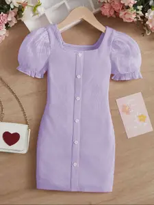 BAESD Puff Sleeve Bodycon Dress