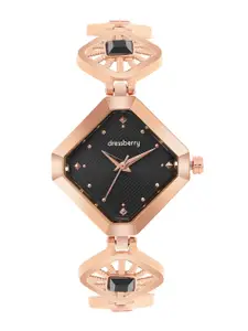 DressBerry Women Brass Embellished Dial & Wrap Around Straps Analogue Watch MFB-DB25-2A