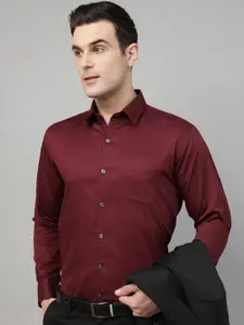 Hancock Men Premium Slim Fit SolidOpaque Cord Weave Formal Shirt