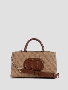 GUESS Printed PU Structured Satchel