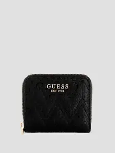 GUESS Women Textured Zip Around Wallet