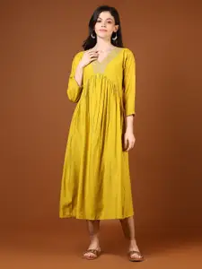 V-Mart Women Embroidered Mirror Work Kurta