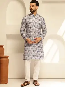 SOJANYA Men Printed Regular Kurta with Pyjamas