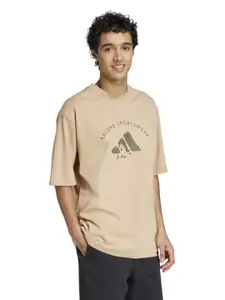 ADIDAS Men Typography Printed T-shirt