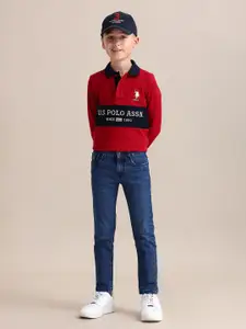 U.S. Polo Assn. Kids Boys Slim Fit Light Fade Stretchable Jeans