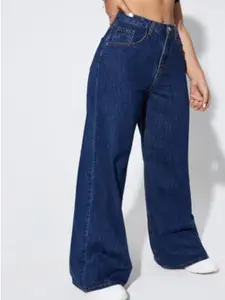 RIVI Women Jean Straight Fit High-Rise Stretchable Jeans