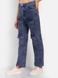 Next One Women Smart Straight Fit High-Rise Stretchable Jeans