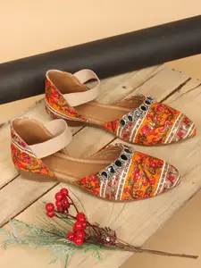 CHINRAAG Women Mojaris with Bows Flats