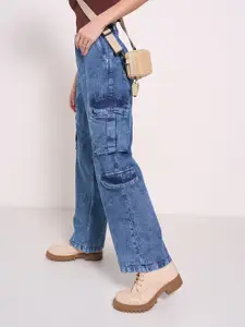 SF JEANS by Pantaloons Women High-Rise Low Distress Heavy Fade Jeans