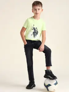 U.S. Polo Assn. Kids Boys Slim Fit Light Fade Stretchable Jeans
