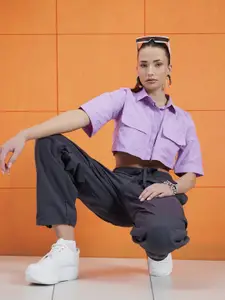 STREET 9 Women Comfort Boxy Opaque Casual Shirt