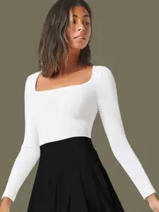 Dream Beauty Fashion Women Square Neck Fitted Top