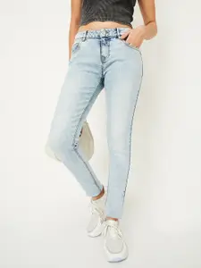 max Women Highly Distressed Heavy Fade Jeans