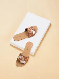 Forever Glam by Pantaloons Women Printed Party Open Toe Flats