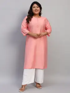 BAESD Women Dyed Flared Sleeves Thread Work Kurta