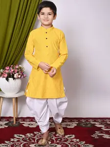 BAESD Boys Embroidered Regular Sequinned Kurta with Patiala