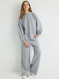 Trendyol Round Neck Knitted Top & Trouser Co-Ord Set