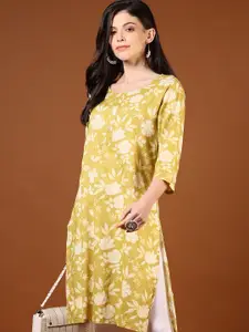 V-Mart Women Floral Printed Mirror Work Kurta