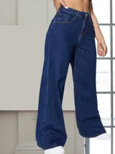 RIVI Women Jean Straight Fit High-Rise Stretchable Jeans