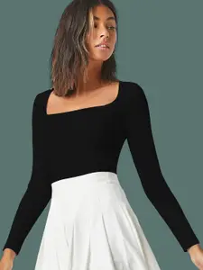 Dream Beauty Fashion Women Square Neck Fitted Top