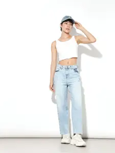 ONLY Women Straight Fit Heavy Fade Stretchable Jeans