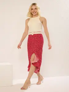 Trendyol Floral Printed Midi Skirt